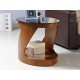 Curve Walnut Veneer Side Table